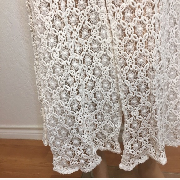Coven & Co. White Cotton Lace Kimono/Robe - Picture 8 of 16